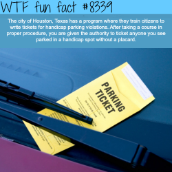 Wtf-Fun-Factss:  Houston, Texas Trains Citizens To Write Tickets - Wtf Fun Facts