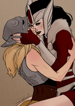 toherrys:February ended 5 hours ago where I live but nevertheless…!Sif and Thor for Femslash February.