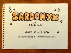 themysteryoftheunknownuniverse:  stevencrewniverse:  Mark your calendars, Stevenbomb 3 begins July 13 at 6pm #stevenbomb3 #weekofsardonyx  July 13 is the same date Gravity Falls comes back! Are you trying to kill us?!  THEY DID THIS ON FUCKING PURPOSE