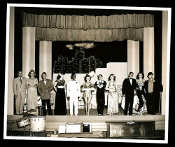   Keith Linforth’s  CABARET REVUE Keith Linforth operated a touring Burlesque company during the 40’s and 50’s.. This photo features the entire cast from his “Original CABARET REVUE”.. The troupe may have been based out of Seattle, as the painted