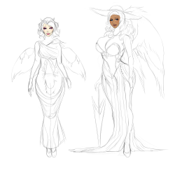 A little different from my usual.Something that had to be put on the back burner for now but I was doing some additional outfits for some of my favorite angels. Cecilia and Minerva alternate outfits I designed. Characters are owned by cutepet.org (I
