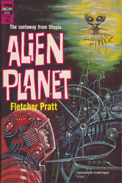 scificovers:  Alien Planet by Fletcher Pratt, 1963. Another great cover by Ed Emshwiller, and spectacular typography for the title. 