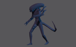 valerijamercier: fi3d: I watched Alien Covenant and it was the motivation I needed to finally make this lowpoly bad dude that I wanted to make for a while I’m a lowpoly bad dude.   @nemechris 
