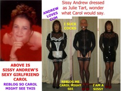 humiliation-nation-station:  Let’s make sure sissy slut Andrew gets exposed and girlfriend Carol gets to see what a sissy slut he is. 