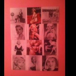 My bedroom wall of Marilyn 💋 #bedroom #marilynmonroe #pink #jfk