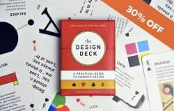 graphicdesignblg:  1 Day Only: The Design Deck: Playing Cards - 30% offLearn graphic design while playing poker! The Design Deck is a deck of playing cards that doubles as a practical guide to graphic design. Each of the 52 faces contains a useful piece