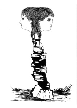 miss-catastrofes-naturales:   	1937 drawingA por calypsospots    	Toyen, drawing, 1937, ink on paper