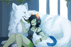 playbunny:  I really had to go ahead and paint something for myself and figured Nepeta and Catmom would be a good subject. I’ve always wanted to draw these two together and this was just a lot of fun, I’m proud of how it turned out uvu ♡ Full View