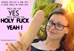 babypleaserapemyass:  I’m begging for your huge dildo baby. My ass is hungry for you.