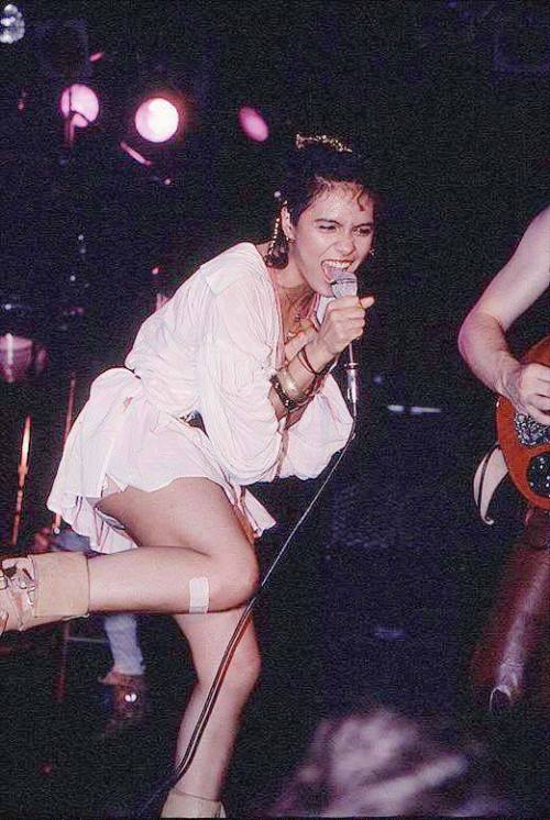 Annabella Lwin performing with Bow Wow Wow at the Roxy Theatre, West Hollywood, LA 1981 - Photo by Glen E. Friedman. Nudes &amp; Noises  