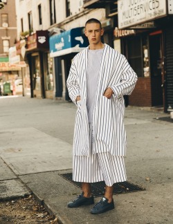 wgsn:  Oversized pyjama stripes and adidas Stan Smiths in the new issue of 10 Men