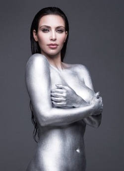 No-Bra-Celebrities:  Kim Kardashian Posing Nude For W Magazine Her Curvaceous Body