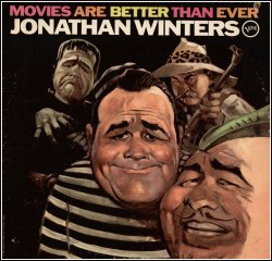 brudesworld:  Album cover art by Frank Frazetta, 1966  Jonathan Winters - Movies Are Better than Ever