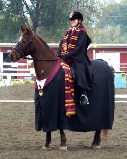 disfordisney1:  inthepeppermintwind:  ride-thischevy:  Yeah that just happened.  I was so busy looking at the girl I almost missed the horse  at first I thought she was wearing a LONG ASS SCARF. then I noticed the horse. 