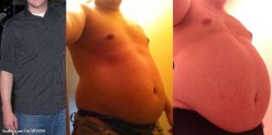 bhm-whim:  0nigum0:  bigbellybabe-b3:  You got my vote :)  I don’t usually reblog other gainers. But this guy has promised to gain a pound for each note this post gets. So I couldn’t resist adding to it.  Thank you for your support 0nigum0! The fatter