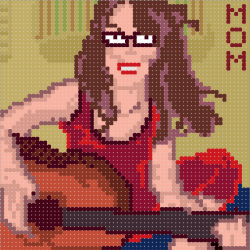 morgansea:  Here’s a pixel picture i made of Mom performing Heatwaves - Her new album is amazing, you should get it. (@blacksquares)  