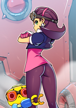requiemdusk:  Mission : Plunder nearby towns for resources, information, and cute shoes.Tron shows her determination.