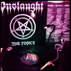 kaatjerenaatje:  I used the sleeve of this record in the previous post as decoration. On request, I show it separately; “The Force” by Onslaught, released back in 1986 on Under One Flag. In fact, it was the first release the label did. Simpel and