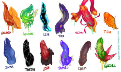 phantom-smut:  Made a handy dandy OC dick reference line up! These are mostly all monster dicks, but there are a few aliens, robots, and ghosts in there as well~*dicks not drawn relative in size to eachother