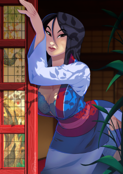 tovio-rogers:mulan drawn up for patreon as part of the disney set. alternate and psd available there soon.  yum~! ;9