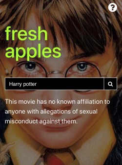 weavemama:  weavemama:  ya’ll this cool new site lets you know if a certain movie or TV show has any affiliation with anyone who was accused of sexual assault. this is important for those of us who are passionate about not supporting work that associates