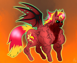 This is probably my fave muscle pone thus far, have i mentionedthat Sunset Shimmer is my favorite villian? I may have to work her into the cannibalestia story some how *wink*