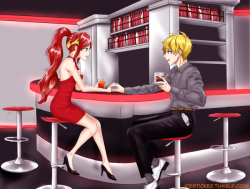 Arkos Drinks Alt versionHere is the alt version of the Dragonslayer commission I made for the Arkos shippers.If you want to see more alt versions of pictures (not just characters but other more naughty versions for future pictures) and want to see picture