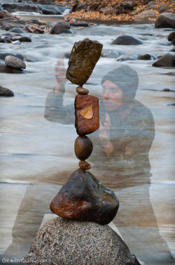 throh:  babeeface:  opticallyaroused:  This dude has a sick skill!! _______ This rock balancing is done by Michael Grab. He is an artist and has killer patience. On his site gravityglue.com, Grab explains: “The most fundamental element of balancing