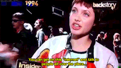 90s90s90s:  Angelina Jolie talks Internet - 1994 [x] 
