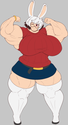 eikasianspire:  Got some colors for her now.   Actually having quite a bit of fun with the muscle lady thing. I kinda want to do little scenes with her in the future. 