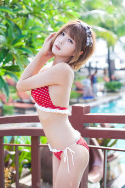   Heo Yun-mi in a red bikini