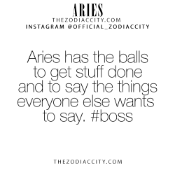 zodiaccity:  Zodiac Aries Facts! - For more zodiac fun facts, click here. Be a part of the ZodiacCity family on Instagram | Pinterest | Facebook 