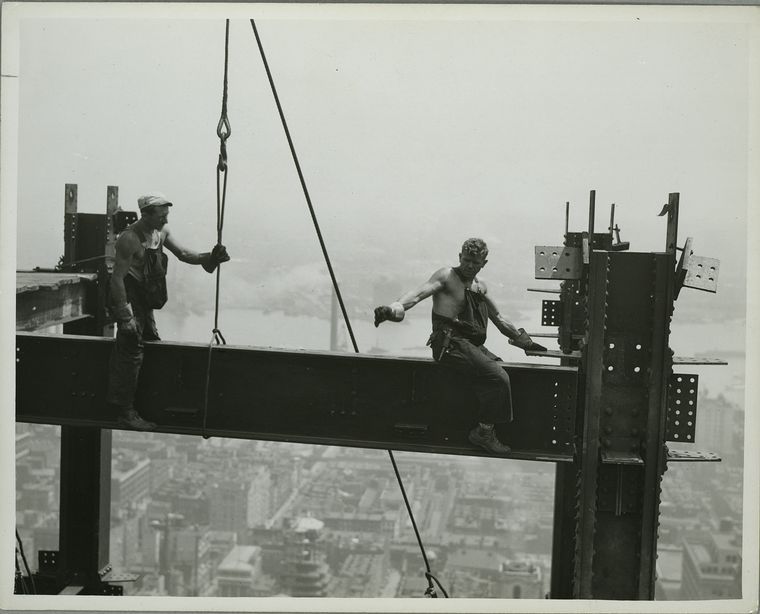 Photographs of the Empire State Building under construction 1930-1931 source: The