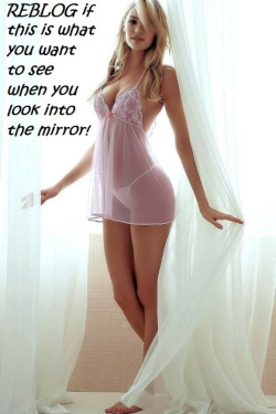 sissy-stable:  Do you want to look like her when looking into the mirror ?