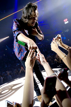 mr-styles:  One Direction performs onstage during the 2014 iHeartRadio Music Festival at the MGM Grand Garden Arena on September 20, 2014 in Las Vegas, Nevada. 