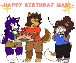 krisispiss:HEY did you know that its @cuddlesuccubus‘s BIRTHDAY today???? HAPPY BIRTHDAY MAK! 💕✨🎉🎂 This is so perfect and lovely!!!! 