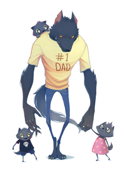 madmud2730:  naimane:  Werewolf dad with a hint of a floral pattern, bam!  uszetaham 