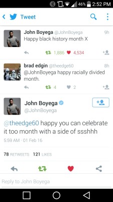 ctron164:  theevergreen:  John Boyega (Finn from Star Wars episode 8) had to do it to em lmao  I want to hug him ! Thank you John ! 