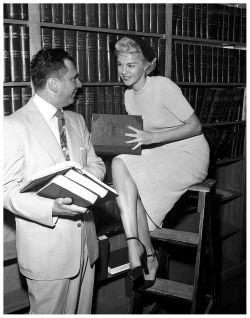 THERE&rsquo;S NO SUCH THING AS BAD PUBLICITY!Vintage press photo from August of &lsquo;52 features Burlesque dancer Gay Dawn posing with her attorney: Marvin Lewis.. Lewis would represent Ms. Dawn and 5 other dancers facing indecency charges..  The 6