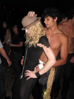 onequeenmadonna:  Madonna and Jesus Luz at Sticky and Sweet after party 