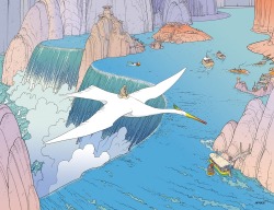 thebristolboard:  Voyage d’Hermes illustration by Moebius. 