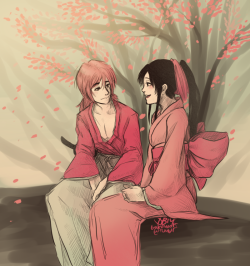 bakemeats:  Requested by my friend. Kaoru and Kenshin with #1 from this palette!  