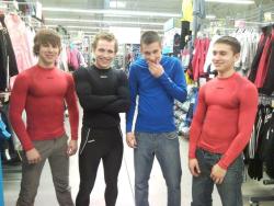 allofthelycra:  thelookintheireyes:The guy in the blue called me a queer when i came across these Guys,  they all laughed. i just said thank you inside.  Hot guys in lycra, spandex, and other sports gear » http://allofthelycra.tumblr.com
