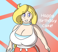 theargoninja: Birthday Gift for @theycallhimcake  Enjoy the consumption of your own kind, Cake! :D  She’s cute. o3o
