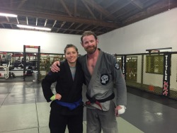 thepathtodan:  jitsbeginner33:  gabbybjj:  After three and a half years of being a white belt, I got promoted today at the Christmas Eve open mat. I’m excited to start competing at blue belt.   Congrats! All that hard work and waiting paid off :) 