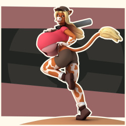 anthroanim:  I needed a new TF2 spray, so I did an Totally Impractical Scout Annabelle With a Serious Amount of Under Boobage, or TISAWSAUB.