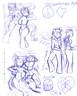 Sketches for the rest of the mane 6 jojo