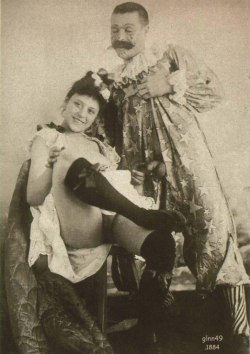 Look, Iâ€™ve seen a lot of things while running this tumblr, and nothing, NOTHING is going to haunt my nightmares like a man grabbing his boobs with his dick and balls hanging out of his victorian clownsuit