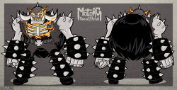 Here’s a sort of reference image for my character: Motorg (or, Mötorg) the Son of Metal. I have yet to really flesh out this guy’s backstory, but essentially he’s heavy metal music in physical form.