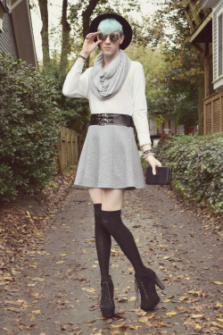 lilgingerette: elloalexzander:  Decided to take my knee highs out on an Autumn walk! It’s been very rainy here, but I wouldn’t let that stop me from creating a bit of gender bender fall fashion for you. Xoxo -Elliott Alexzander   Knee highs for the